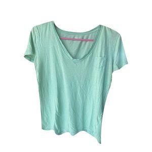 Green v neck top